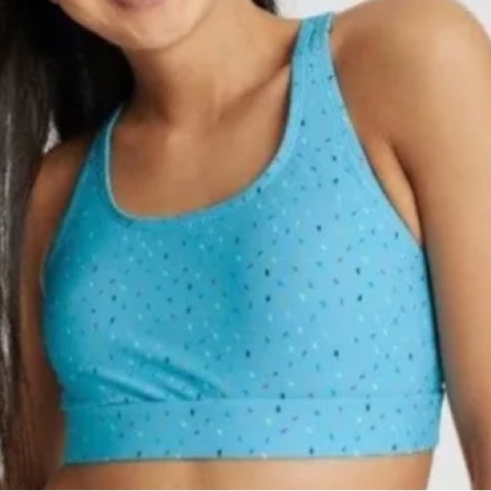 Humankind x Target Turquoise sprinkle swimsuit top in Medium